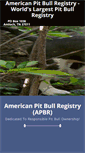 Mobile Screenshot of pitbullregistry.com