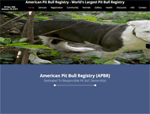Tablet Screenshot of pitbullregistry.com
